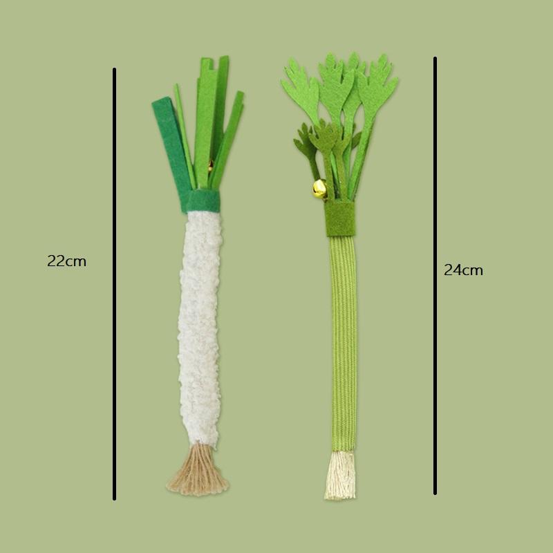 Simulation Green Onion Cat Teaser Toy Cats Interactive Bell Teething Toy Simulated Celery Carrot Soft Felt Training Pet Supplies
Simulation Green Onion Cat Teaser Toy Cats Interactive Bell Teething Toy Simulated Celery Carrot Soft Felt Training Pet Supplies