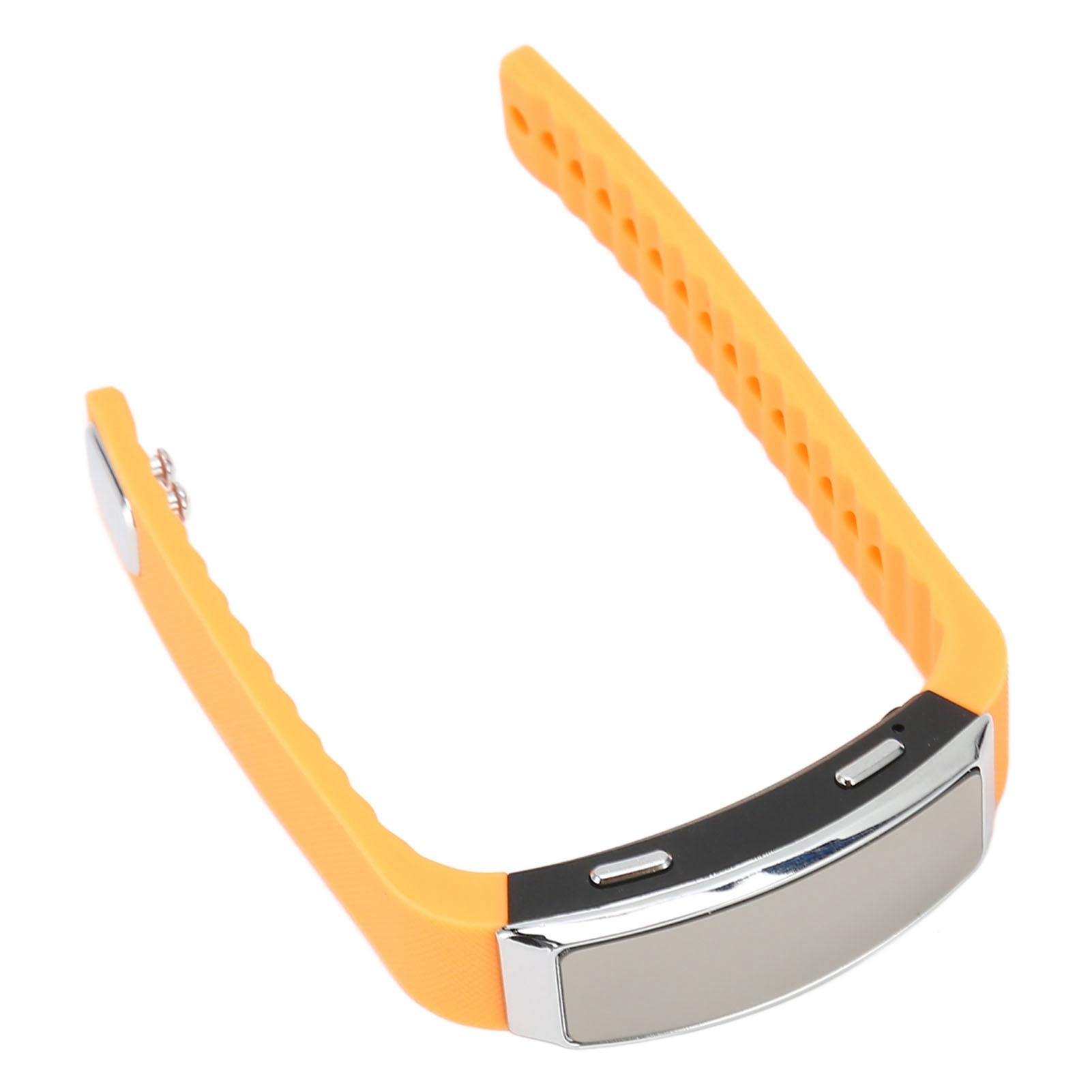 Годинник-диктофон HD З шумозаглушенням Активація голосом Перезаряджуваний Музичний плеєр Диктофон Браслет для 8GB помаранчевий
Годинник-диктофон HD З шумозаглушенням Активація голосом Перезаряджуваний Музичний плеєр Диктофон Браслет для 8GB помаранчевий