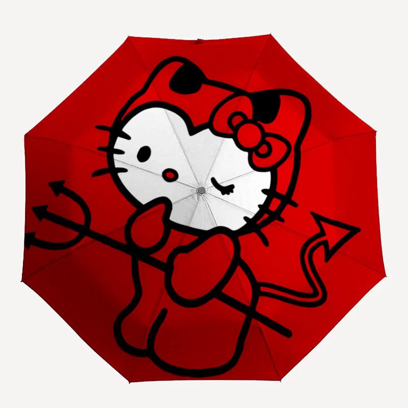 1pc Devil Hello Kitty Automatic Cute Umbrella 8-Bone Design Compact Gear for Outdoor Travel, Perfect Helloween Chrismas Gift for Friends or Family yy2
1pc Devil Hello Kitty Automatic Cute Umbrella 8-Bone Design Compact Gear for Outdoor Travel, Perfect Helloween Chrismas Gift for Friends or Family yy2