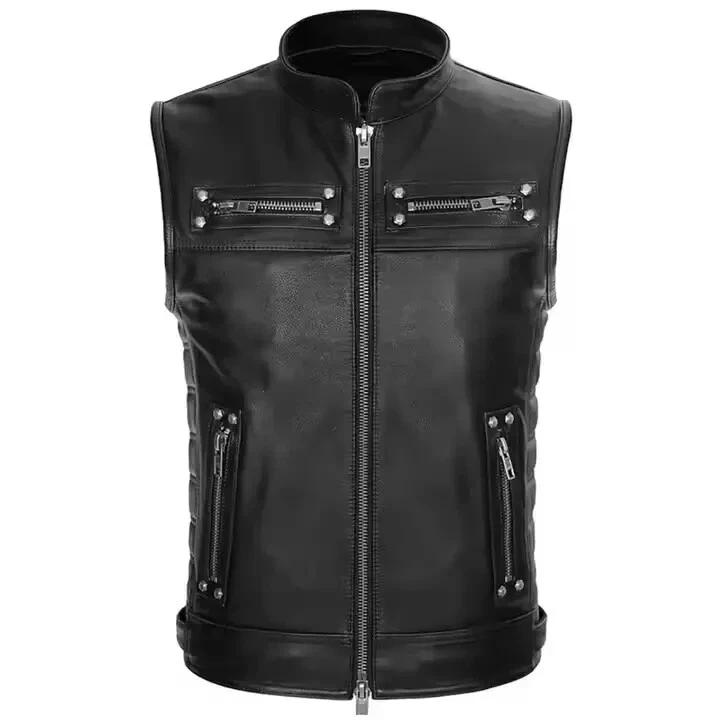 Handmade Black Vest Coat Men s Zip Pocket Genuine Leather Waist Biker Stylish S чорний
Handmade Black Vest Coat Men s Zip Pocket Genuine Leather Waist Biker Stylish S чорний