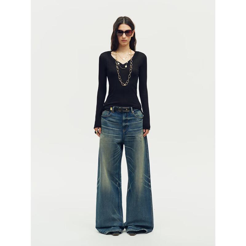 Women s American Retro Faded Blue Selvedge Wide-Leg Jeans L
Women s American Retro Faded Blue Selvedge Wide-Leg Jeans L