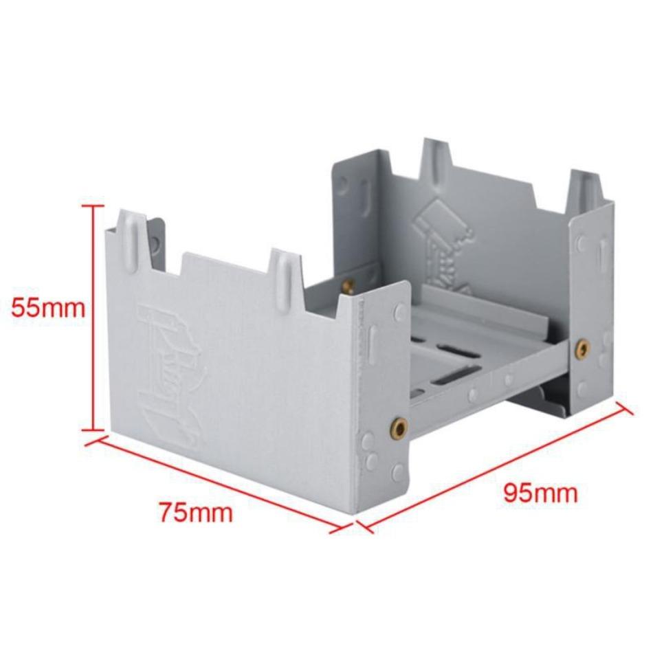 Карманная печь для твердого топлива, складная карманная печь для пешего туризма, портативная печь для путешествий на открытом воздухе, сверхлегкая спиртовая печь для кемпинга, гриль светло-серый