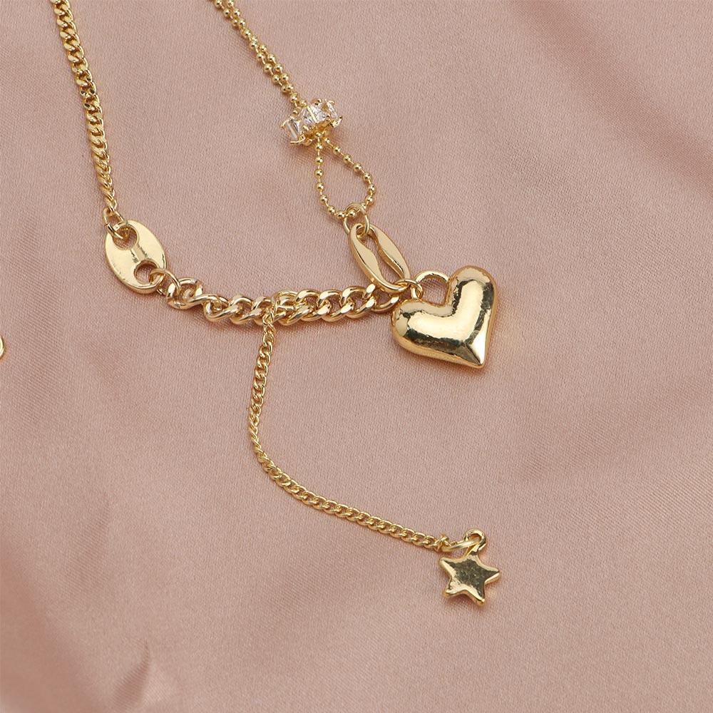 Sexy Crystal Star Pendant For Girls Tassel Peach Heart Korean Style Necklace Woman Clavicle Choker золотой
Sexy Crystal Star Pendant For Girls Tassel Peach Heart Korean Style Necklace Woman Clavicle Choker золотой