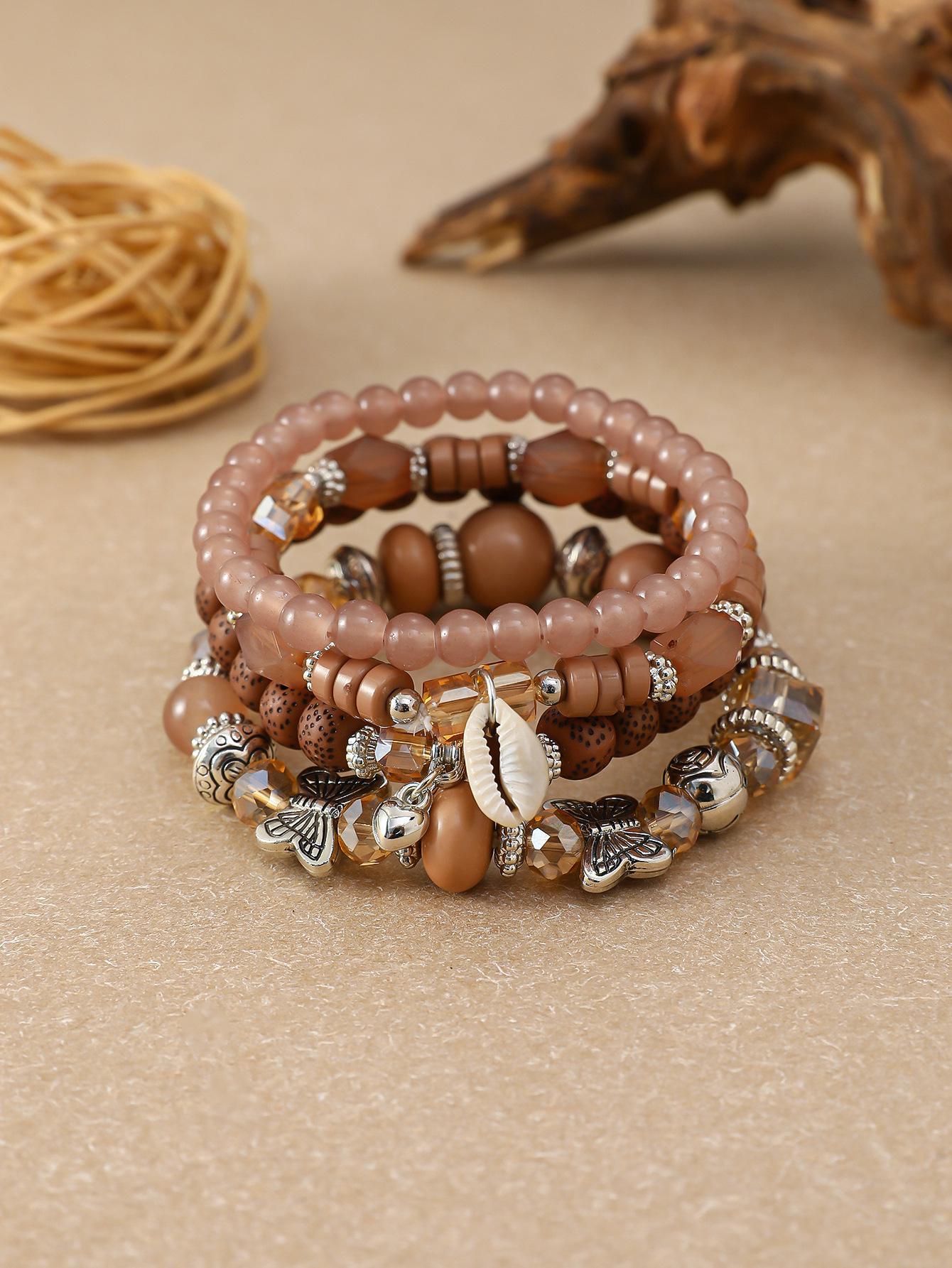 Европейский и американский хрустальный бирюзовый набор браслетов с кисточкой из сплава в виде листа - 4 штуки
Европейский и американский хрустальный бирюзовый набор браслетов с кисточкой из сплава в виде листа - 4 штуки