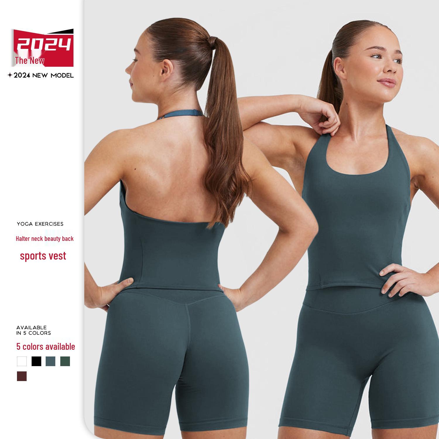 Women s Quick-Dry U-Neck Halterneck Yoga Top with Bra Pads for Sports and Fitness Small
Women s Quick-Dry U-Neck Halterneck Yoga Top with Bra Pads for Sports and Fitness Small