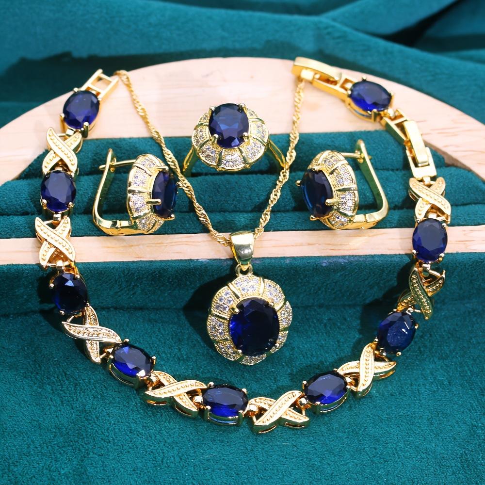Full Diamond Zircon Women s Jewelry Set Earrings Necklace Romantic Accessories Jewelry Fashion High-quality Light Luxury Set 2026 45CM синій
Full Diamond Zircon Women s Jewelry Set Earrings Necklace Romantic Accessories Jewelry Fashion High-quality Light Luxury Set 2026 45CM синій