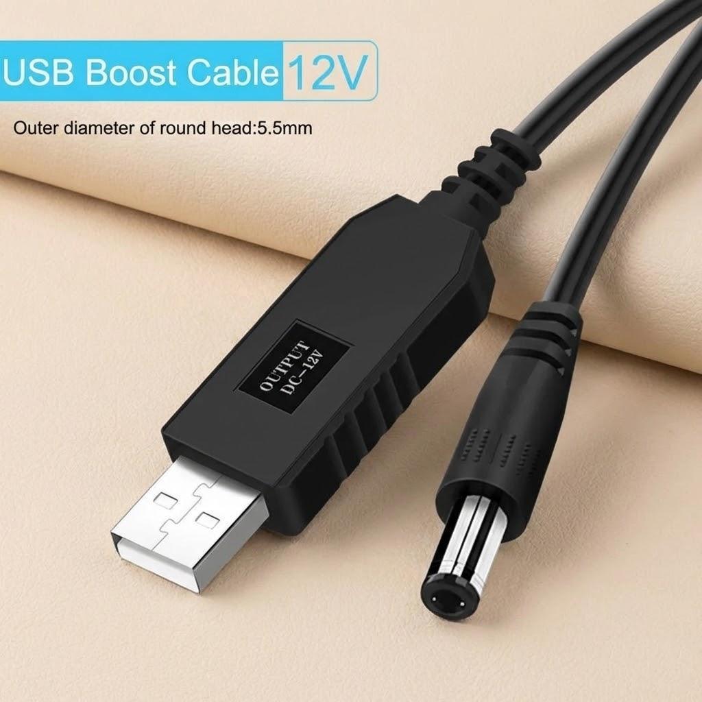 WiFi Powerbank Cable Connector 55 21mm DC 5V 9V 5V 12V USB Boost Converter Cord for Router Modem Fan
WiFi Powerbank Cable Connector 55 21mm DC 5V 9V 5V 12V USB Boost Converter Cord for Router Modem Fan