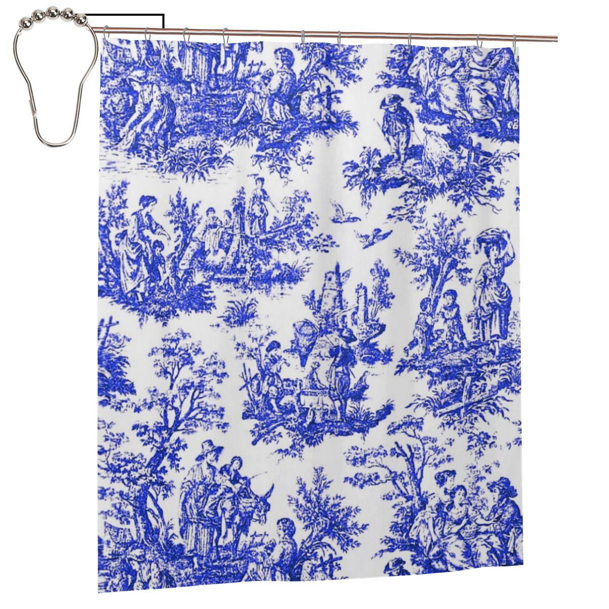 Nomades Artsy Vintage Toile De Jouy Shower Curtain Bathroom Polyester Waterproof Bath Curtains With Hooks W60H190(CM)-1 Pcs
Nomades Artsy Vintage Toile De Jouy Shower Curtain Bathroom Polyester Waterproof Bath Curtains With Hooks W60H190(CM)-1 Pcs