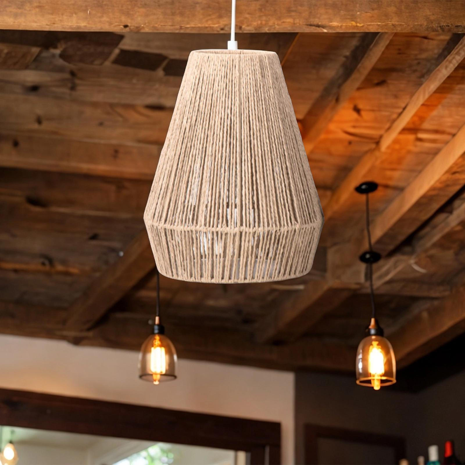 Light Shade Rope Woven Lampshade Handwoven Accessory Replacement Elegant Decoration Hanging Lamp
Light Shade Rope Woven Lampshade Handwoven Accessory Replacement Elegant Decoration Hanging Lamp