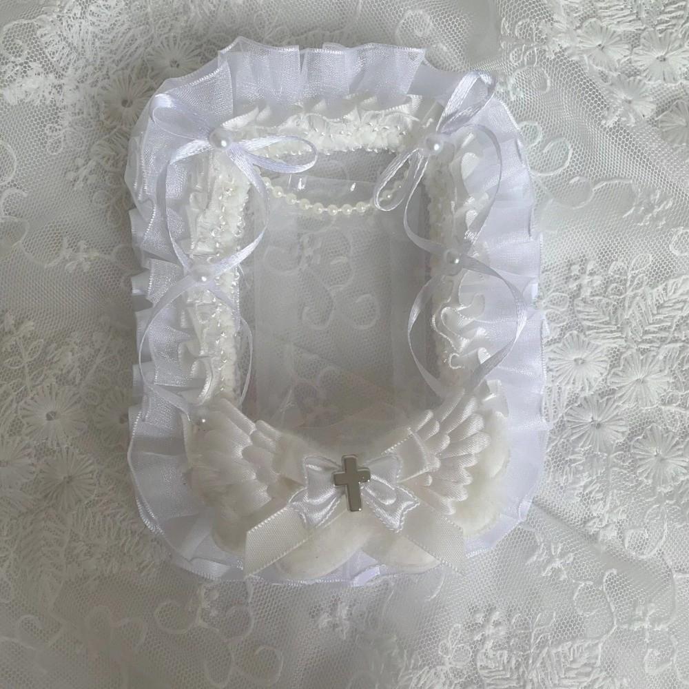 Lace Decorative Card Cover Bow Ribbon Handmade Photo Card Storage Multi-layer Design Card Display Postcard Cover білий
Lace Decorative Card Cover Bow Ribbon Handmade Photo Card Storage Multi-layer Design Card Display Postcard Cover білий