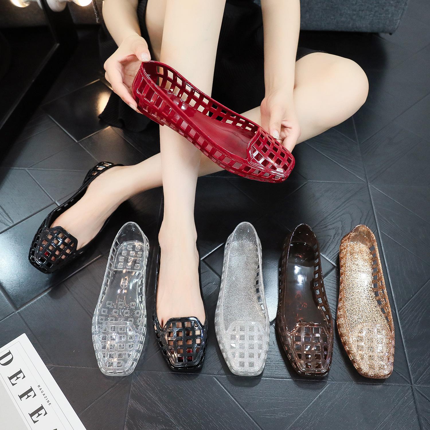 Niche Korean new transparent retro jelly casual women s shoes hole shoes home shoes square head shallow mouth 40
Niche Korean new transparent retro jelly casual women s shoes hole shoes home shoes square head shallow mouth 40