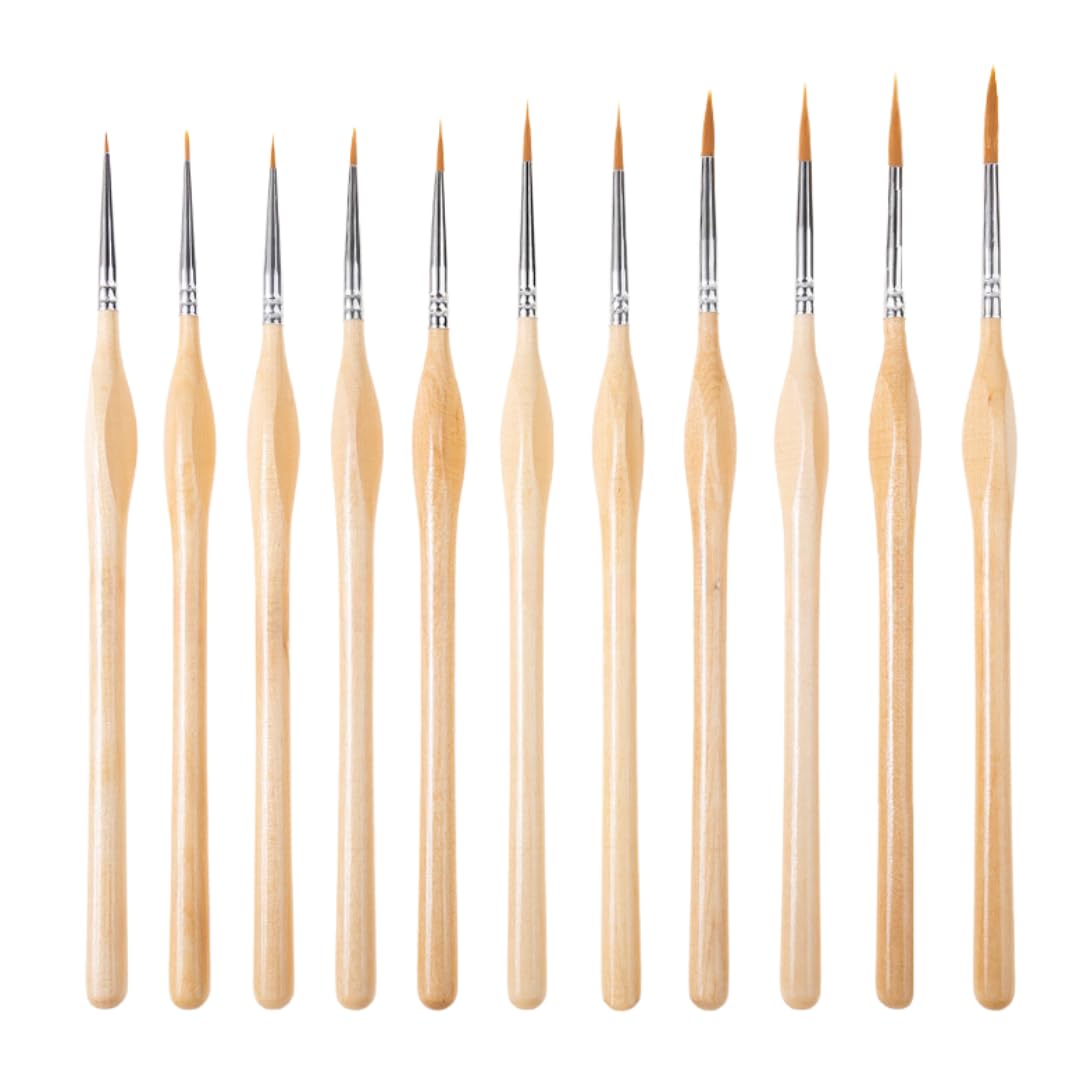 MaT store Face Brush Plastic Model Extra Fine Fine Brush Painting Hobby Figure Colouring Set of 11 коричневий
MaT store Face Brush Plastic Model Extra Fine Fine Brush Painting Hobby Figure Colouring Set of 11 коричневий