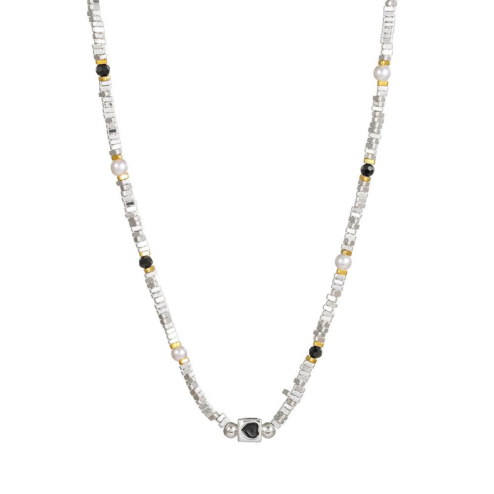 Personalized Versatile Broken Silver Black Square Love Necklace Light Luxury Niche Design Broken Silver Collarbone Chain Sweet Cool Korean серебряный
Personalized Versatile Broken Silver Black Square Love Necklace Light Luxury Niche Design Broken Silver Collarbone Chain Sweet Cool Korean серебряный