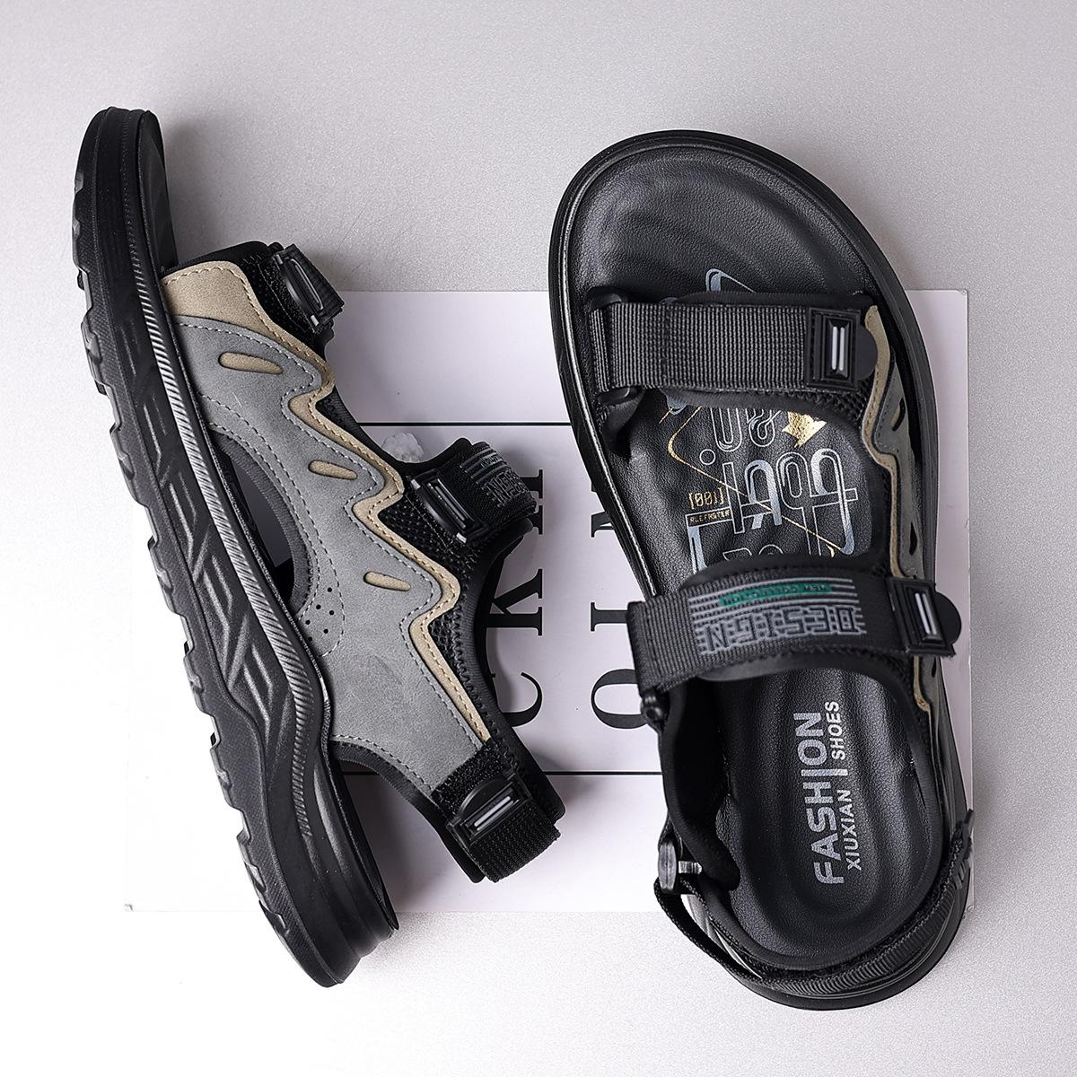 Wearing slippers driving beach outdoor beach shoes sports men s sandals Velcro stickers outside breathable leisure 38
Wearing slippers driving beach outdoor beach shoes sports men s sandals Velcro stickers outside breathable leisure 38