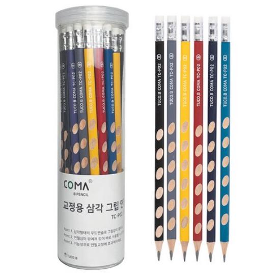Tucobi Coma Ergonomic Triangular Grip Correction Pencil Set TC-P02, B Grade, Assorted Colors, 36-Piece Pack
Tucobi Coma Ergonomic Triangular Grip Correction Pencil Set TC-P02, B Grade, Assorted Colors, 36-Piece Pack