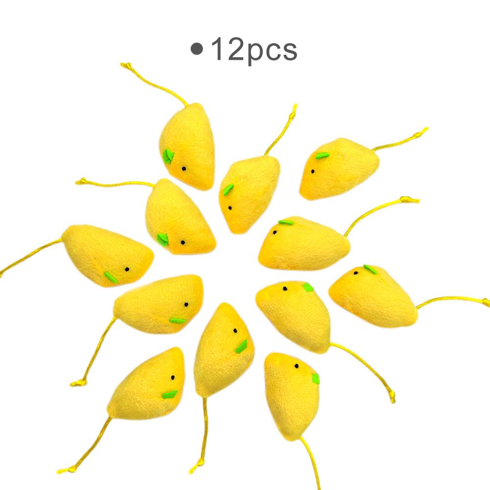 12pcs Yellow Mouse Cat Toy Interactive Catnip Pet Toys For Kitten
12pcs Yellow Mouse Cat Toy Interactive Catnip Pet Toys For Kitten