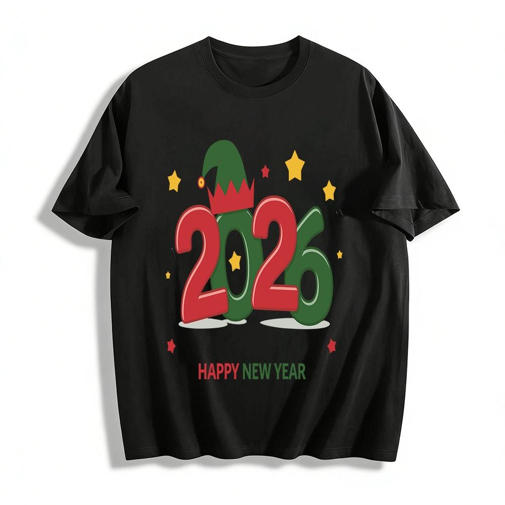 2026 New Year Elf Hat Graphic Print Casual Holiday Top Pure cotton T-shirt XXS
2026 New Year Elf Hat Graphic Print Casual Holiday Top Pure cotton T-shirt XXS