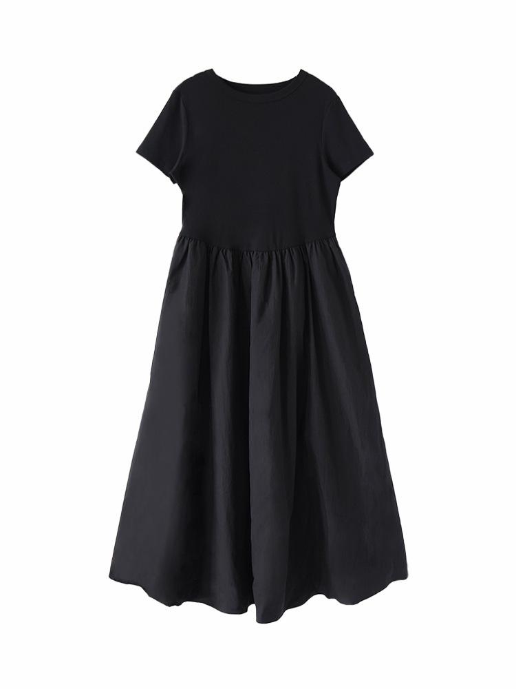 Plus Size Jiangnan Style Women s Patchwork Long Dress - Round Neck, Short Sleeve, High Stretch, Slimming, Sweet Temperament XL (60-70 kg) чорний
Plus Size Jiangnan Style Women s Patchwork Long Dress - Round Neck, Short Sleeve, High Stretch, Slimming, Sweet Temperament XL (60-70 kg) чорний