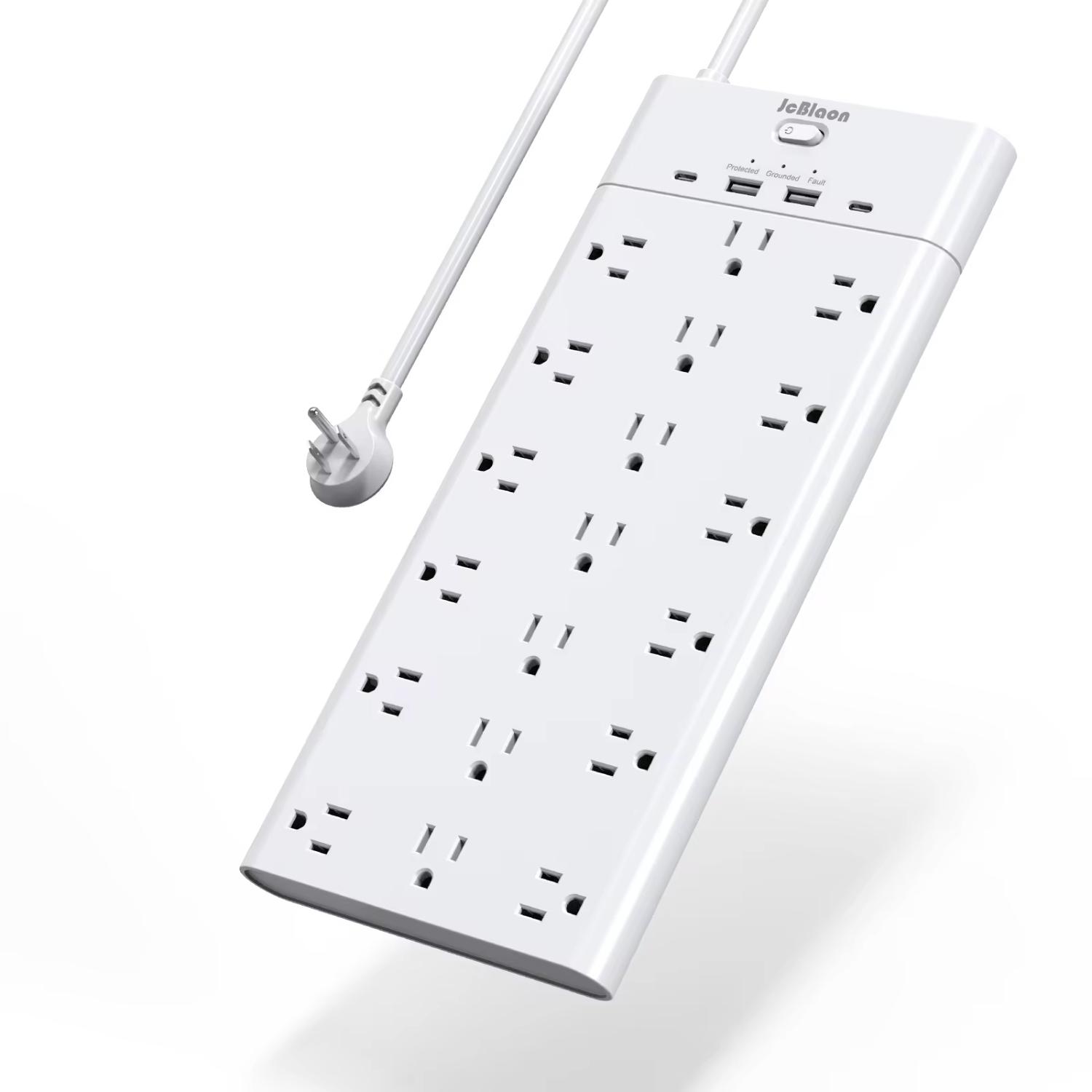 Подовжувач живлення 19 розеток змінного струму Електрична розетка 4 порти USB 2 подовжувач типу C довжиною 5 футів Мережевий фільтр Multiprise 1875 Вт 110-250V
Подовжувач живлення 19 розеток змінного струму Електрична розетка 4 порти USB 2 подовжувач типу C довжиною 5 футів Мережевий фільтр Multiprise 1875 Вт 110-250V