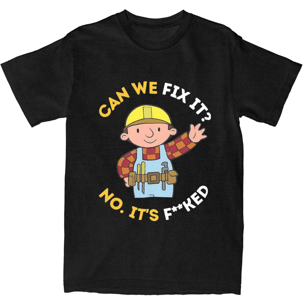 Can We Fix It Funny Repair Man T-Shirt Beach Bob The Builder Y2K T Shirts Pure Cotton Tee Shirt For Men s Short Sleeves Tees S чорний
Can We Fix It Funny Repair Man T-Shirt Beach Bob The Builder Y2K T Shirts Pure Cotton Tee Shirt For Men s Short Sleeves Tees S чорний