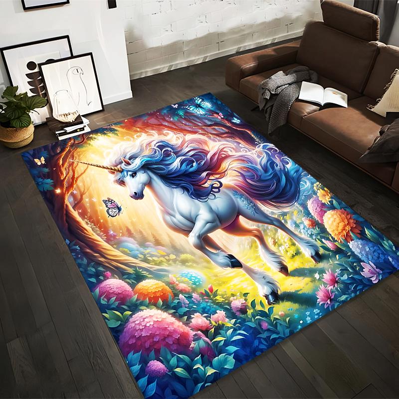 Colorful Unicorn Carpet with Flowers and Butterflies for Home Decor Suitable for use as an anti-slip for living room bedroom sofas 40x60cm( 15x23in )
Colorful Unicorn Carpet with Flowers and Butterflies for Home Decor Suitable for use as an anti-slip for living room bedroom sofas 40x60cm( 15x23in )