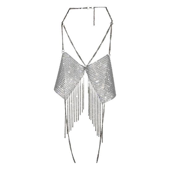 Бюстгальтер халтер з кристалами, сексуальний жіночий бюстгальтер ланцюгового типу, ювелірна прикраса для весільної ночі
Бюстгальтер халтер з кристалами, сексуальний жіночий бюстгальтер ланцюгового типу, ювелірна прикраса для весільної ночі