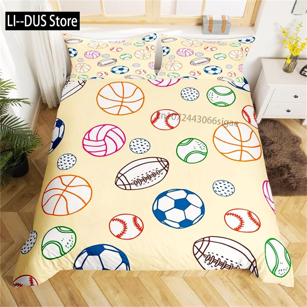Bedding Set Duvet Cover Twin King Microfiber Soccer Volleyball Games Sports Comforter Cover For Kids Teens Bedroom Decorate EU Single(135*200cm)3pcs
Bedding Set Duvet Cover Twin King Microfiber Soccer Volleyball Games Sports Comforter Cover For Kids Teens Bedroom Decorate EU Single(135*200cm)3pcs