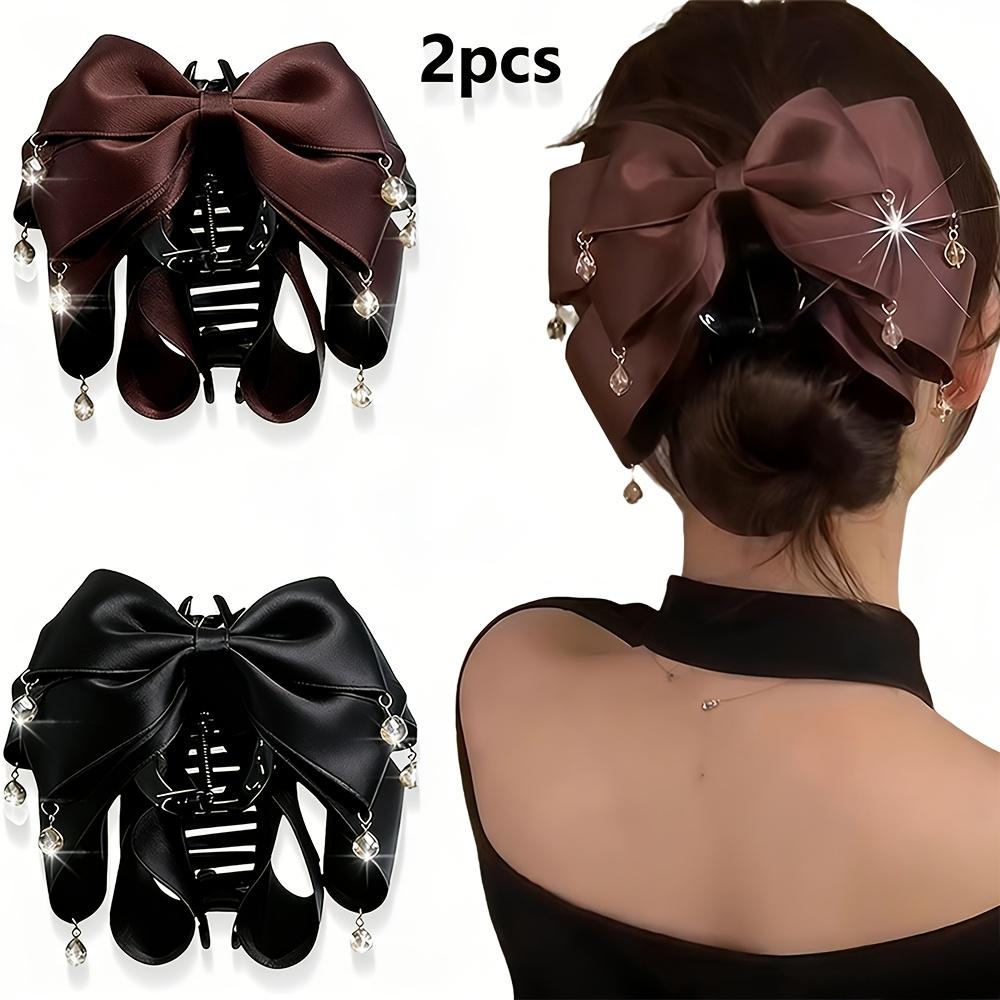 2pcs New Multi-Layer Fabric Bow Acrylic Hair Claw Clips, Women s Fashion -Like Tassel Pendant Large Hair Claw, Non-Slip Shark Clip
2pcs New Multi-Layer Fabric Bow Acrylic Hair Claw Clips, Women s Fashion -Like Tassel Pendant Large Hair Claw, Non-Slip Shark Clip