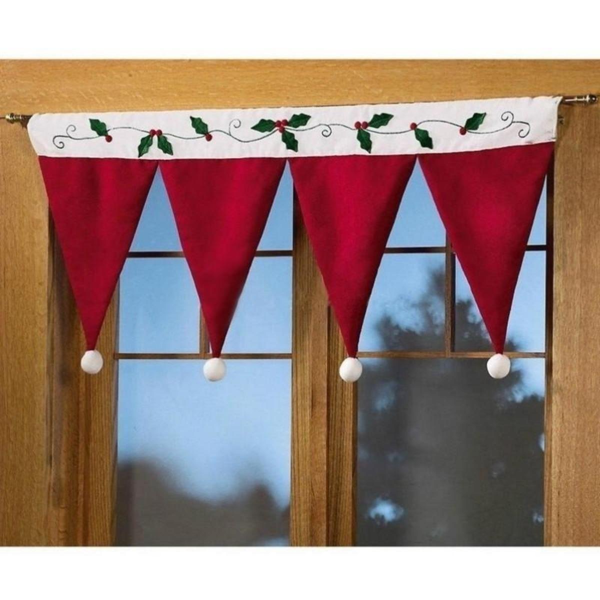 New Year Santa Claus Hats Curtains Window Valance Christmas Decorations Christmas Curtain Decor червоний
New Year Santa Claus Hats Curtains Window Valance Christmas Decorations Christmas Curtain Decor червоний
