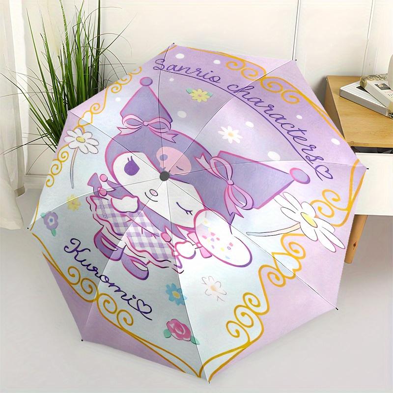 Kuromi,Sanrio Automatic Folding Umbrella-Simple 8-Rib Design, Bright Cartoon Pattern, Durable Iron Frame, Suitable For Travel, Outdoor, Beac
Kuromi,Sanrio Automatic Folding Umbrella-Simple 8-Rib Design, Bright Cartoon Pattern, Durable Iron Frame, Suitable For Travel, Outdoor, Beac