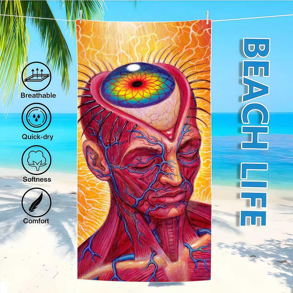 Towel Textile Bathrobe Beach Grey Quick-Drying Alex Lightweight Portable Camping Trippy Swim Pool Psychedelic Travel W30*H60(CM)
Towel Textile Bathrobe Beach Grey Quick-Drying Alex Lightweight Portable Camping Trippy Swim Pool Psychedelic Travel W30*H60(CM)