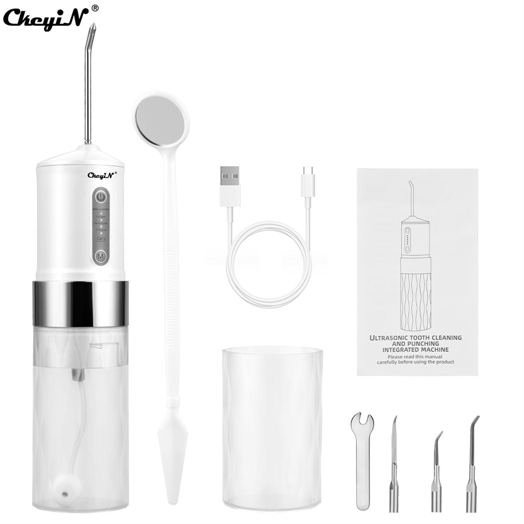 CkeyiN Water Flosser Электрический ирригатор для полости рта Ультразвук с 3 чистящей головкой 3 режима USB-зарядки Высокая емкость IPX7 Водонепроницаемый 
CkeyiN Water Flosser Электрический ирригатор для полости рта Ультразвук с 3 чистящей головкой 3 режима USB-зарядки Высокая емкость IPX7 Водонепроницаемый
