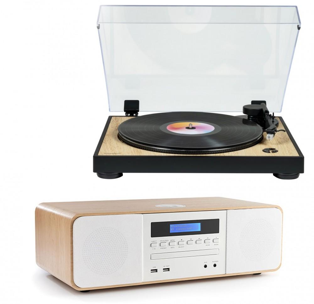 Zestaw stereo / Cyfrowa mini wieża z gramofonem THOMSON TT300 & MIC201, Thomson деревини коричневого кольору
Zestaw stereo / Cyfrowa mini wieża z gramofonem THOMSON TT300 & MIC201, Thomson деревини коричневого кольору