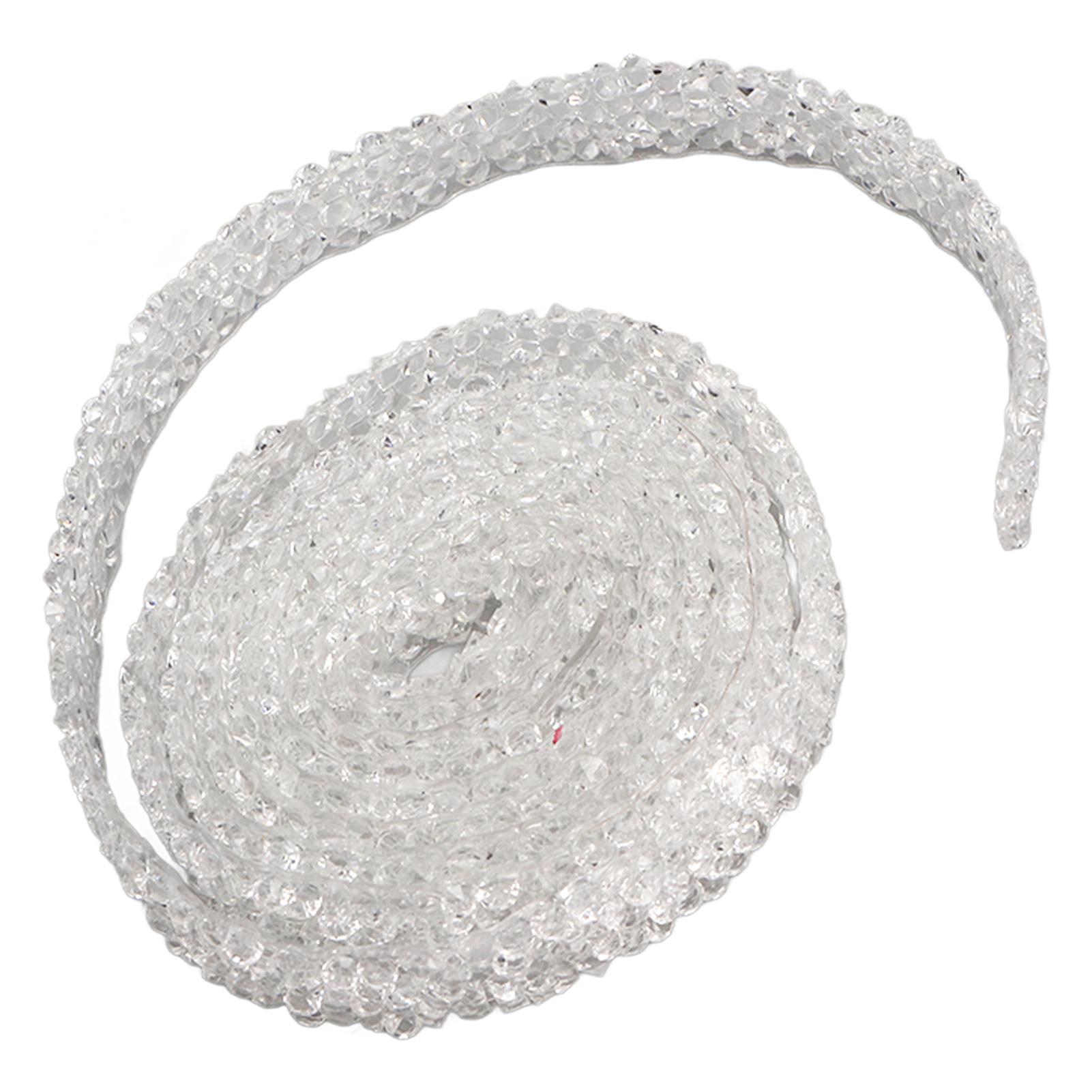 Rhinestone Strip 5yd Long 0.4in Wide Transparent White Safe Durable Crystal Ribbon for Wedding
Rhinestone Strip 5yd Long 0.4in Wide Transparent White Safe Durable Crystal Ribbon for Wedding