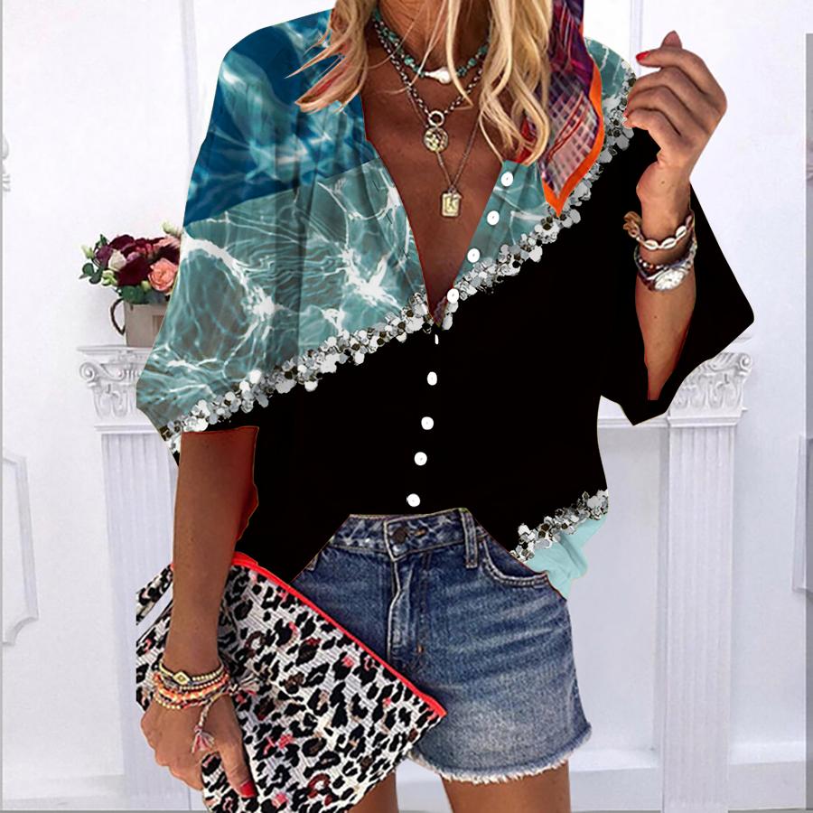 2023 Summer Autumn New Fashion Women s Tops Lightning Leopard Print Printed Half Sleeve Casual Plus Size Button-down Shirt with Bubble Sleeves
2023 Summer Autumn New Fashion Women s Tops Lightning Leopard Print Printed Half Sleeve Casual Plus Size Button-down Shirt with Bubble Sleeves