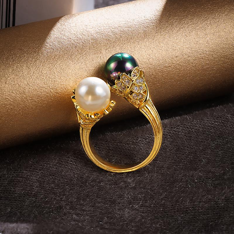 Elegant 18-karat Gold Women s Pearl Ring Irregular Colored True Pearl Anniversary Gift Wedding Bride resizable
Elegant 18-karat Gold Women s Pearl Ring Irregular Colored True Pearl Anniversary Gift Wedding Bride resizable