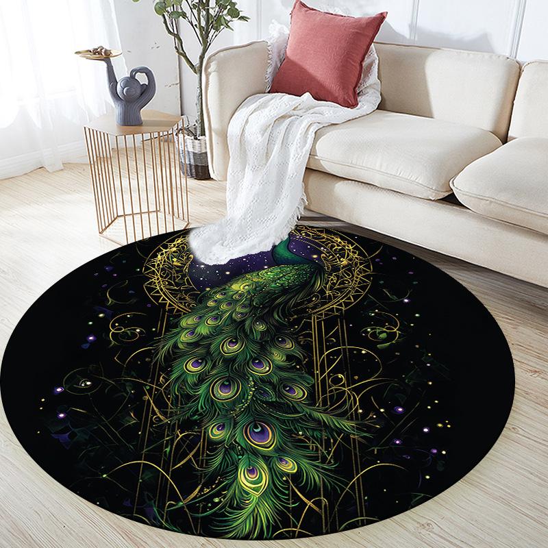 Peacock Spreading Its Tail,Round Area Rug,Carpet Rug for Living Room Bedroom Sofa Playroom Decor,Non-slip Floor Mat 80cmx80cm
Peacock Spreading Its Tail,Round Area Rug,Carpet Rug for Living Room Bedroom Sofa Playroom Decor,Non-slip Floor Mat 80cmx80cm