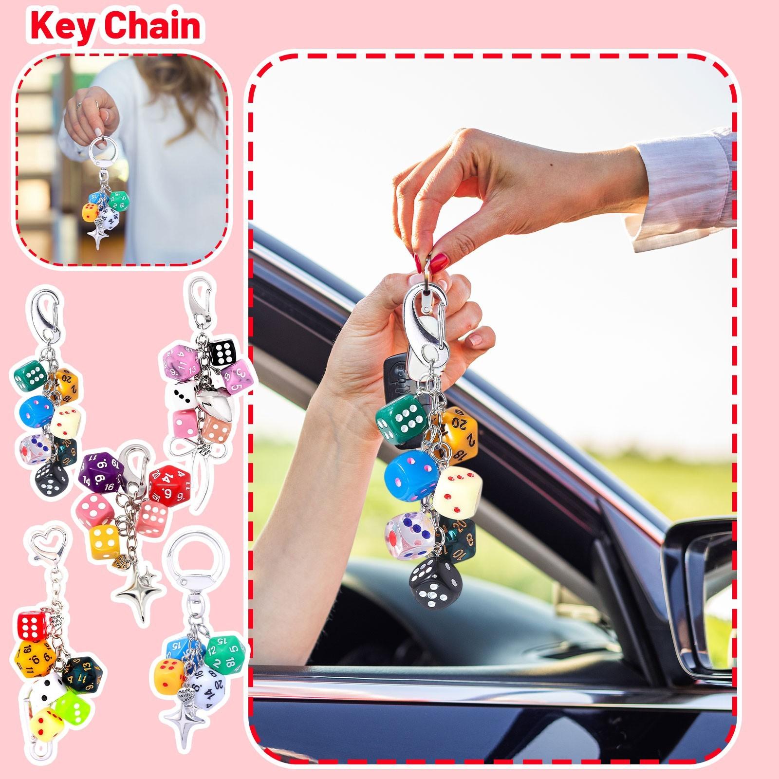 Dice Beaded Keychain, Pendant Waist Hanging Ornaments One Size
Dice Beaded Keychain, Pendant Waist Hanging Ornaments One Size