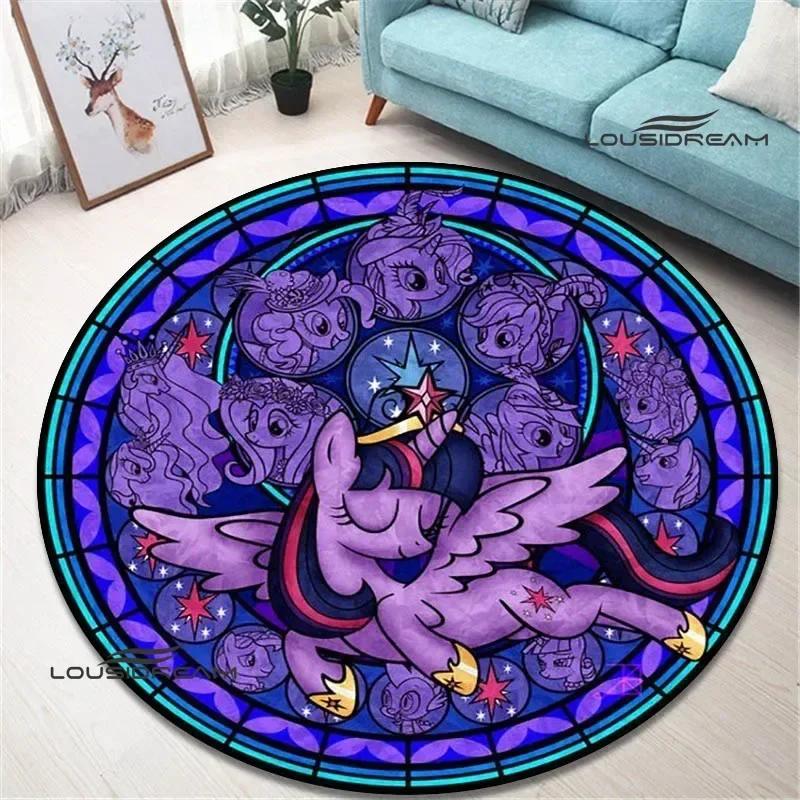 Cartoon My Little-P-Ponys round carpet living room bedroom non-slip carpet floor mats Home bedroom decor area rug birthday gift Diameter 60cm
Cartoon My Little-P-Ponys round carpet living room bedroom non-slip carpet floor mats Home bedroom decor area rug birthday gift Diameter 60cm