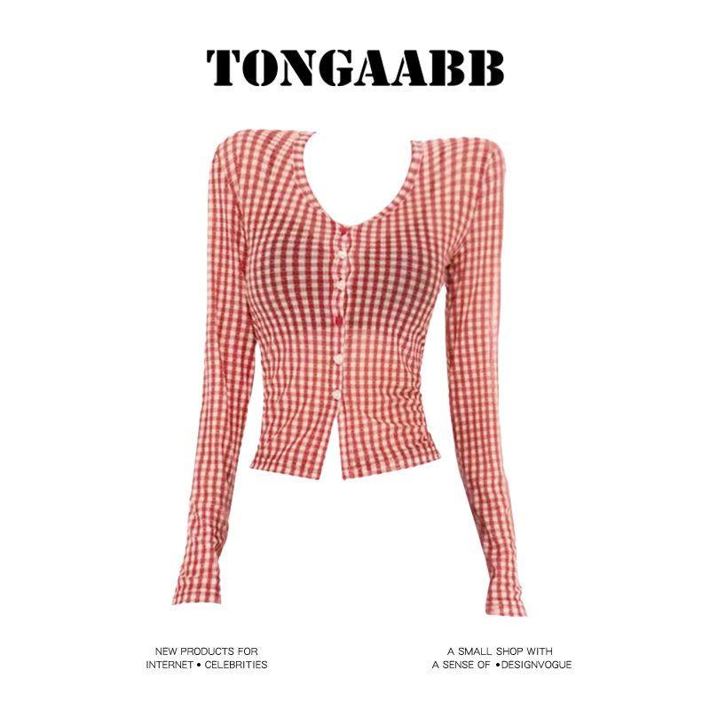 Tongaabb American Sexy Mesh Long Sleeves Gingham Shirt Women s Spring Stylish Silm Figure Flattering Bottoming T-shirt Red Grid S
Tongaabb American Sexy Mesh Long Sleeves Gingham Shirt Women s Spring Stylish Silm Figure Flattering Bottoming T-shirt Red Grid S