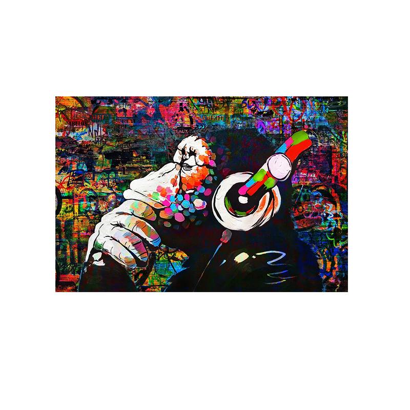 Современное граффити-искусство, плакат с изображением животных, тренд, горилла, обезьяна, слушающая музыку, картина на холсте для гостиной, домашний декор стен 60x90cm No Framed
Современное граффити-искусство, плакат с изображением животных, тренд, горилла, обезьяна, слушающая музыку, картина на холсте для гостиной, домашний декор стен 60x90cm No Framed