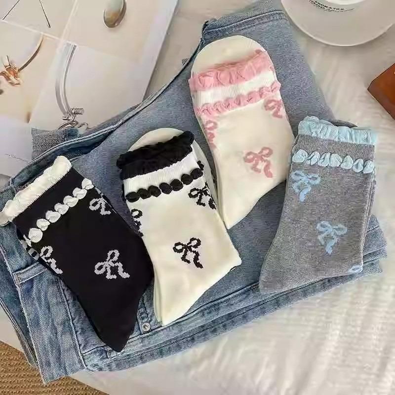 5 Pairs of Female Spring and Summer New Sweet Fashion Ballet Wind Bow In Tube Socks 5 Pairs сірий колір
5 Pairs of Female Spring and Summer New Sweet Fashion Ballet Wind Bow In Tube Socks 5 Pairs сірий колір