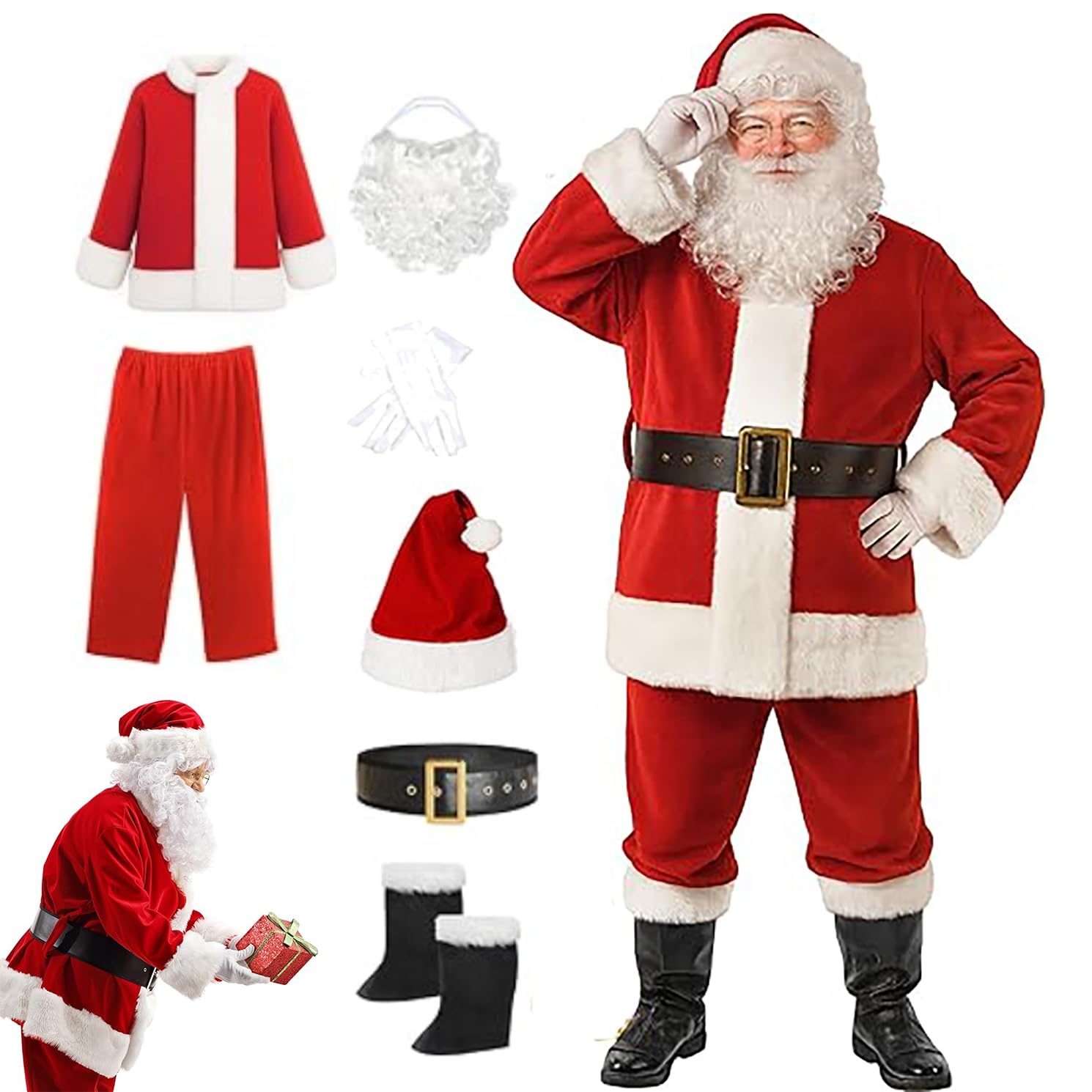 Authentic Santa Claus Large Size XXL Real Super Perfect for This unisex Santa Claus costume set includes a white and Perfect for holiday stage New
Authentic Santa Claus Large Size XXL Real Super Perfect for This unisex Santa Claus costume set includes a white and Perfect for holiday stage New