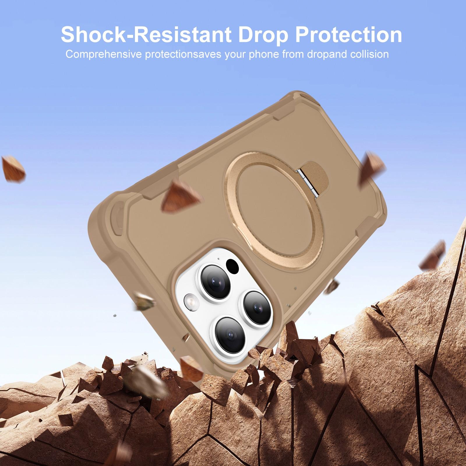 For iPhone 16 Pro Max Case Compatible with MagSafe Kickstand TPU+PC Shockproof Phone Back Cover Gold
For iPhone 16 Pro Max Case Compatible with MagSafe Kickstand TPU+PC Shockproof Phone Back Cover Gold