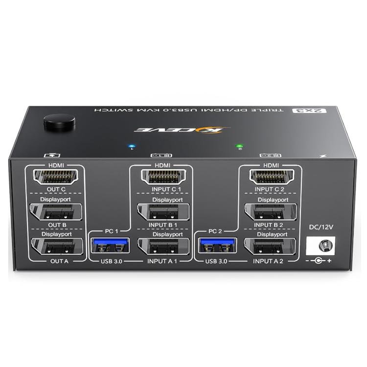 KC-KVM203DH 8K 30Hz USB3.0 DP+DP+HDMI Три монітори KVM-перемикач, вилка AU AU Plug
KC-KVM203DH 8K 30Hz USB3.0 DP+DP+HDMI Три монітори KVM-перемикач, вилка AU AU Plug