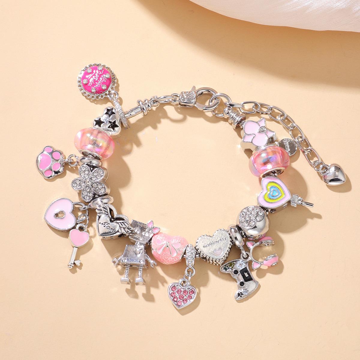 JMXD-Cartoon Pink Beaded Bracelet Combination Set DIY Three-dimensional Children s Cute Handmade Jewelry Gift
JMXD-Cartoon Pink Beaded Bracelet Combination Set DIY Three-dimensional Children s Cute Handmade Jewelry Gift