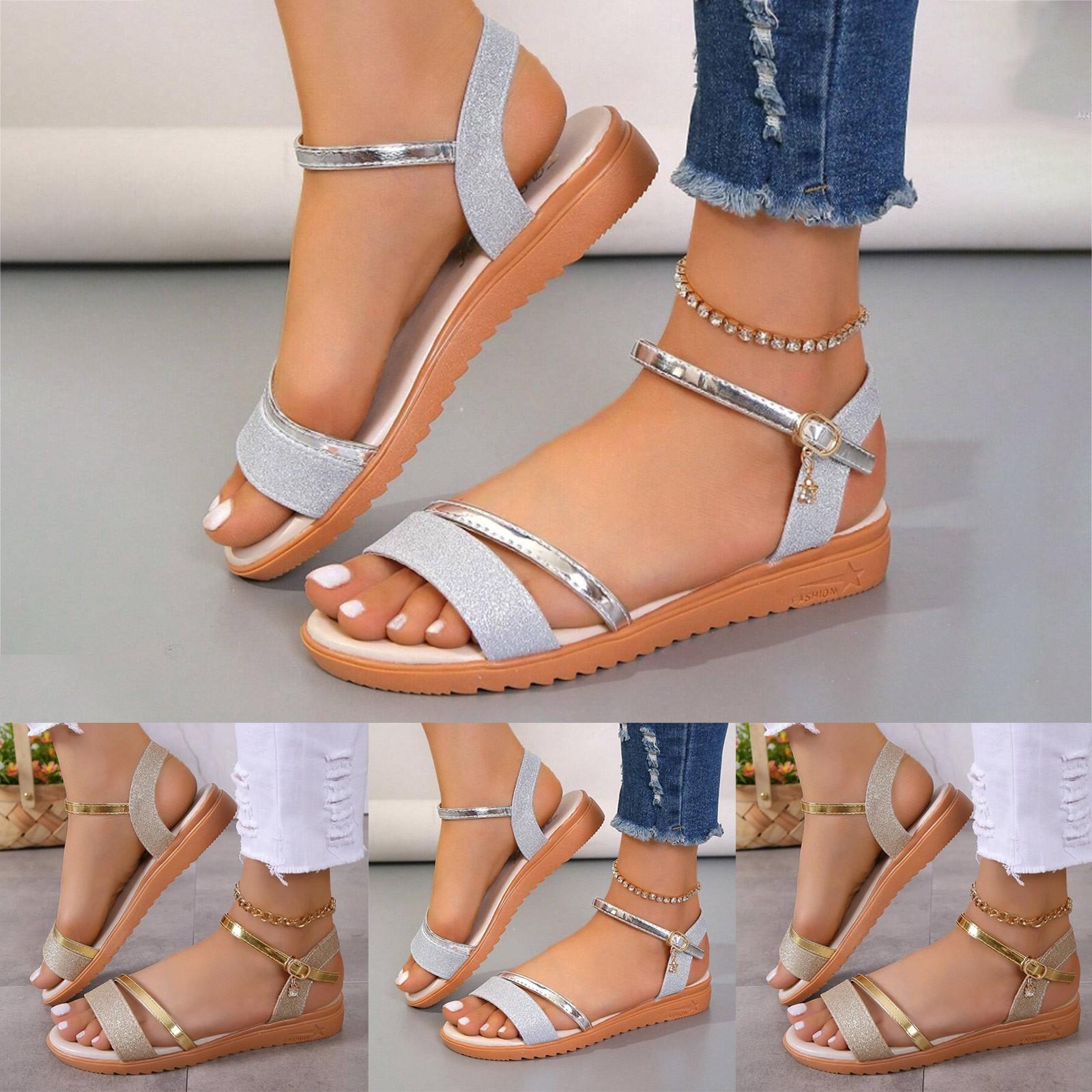 Summer Fashion Sandals For Women Gold Silver Low Heels Casual Shoes Open Toe Sandals Female Ankle Strap Flat Sandals Sandalias 35 срібний
Summer Fashion Sandals For Women Gold Silver Low Heels Casual Shoes Open Toe Sandals Female Ankle Strap Flat Sandals Sandalias 35 срібний