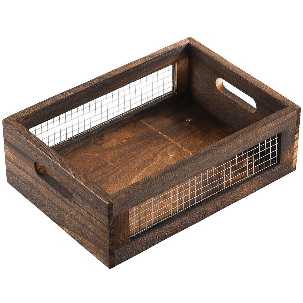 Wooden Countertop Basket Iron Mesh Bread Crates New Storage Organizer Fruit Vegetables S-Wooden
Wooden Countertop Basket Iron Mesh Bread Crates New Storage Organizer Fruit Vegetables S-Wooden