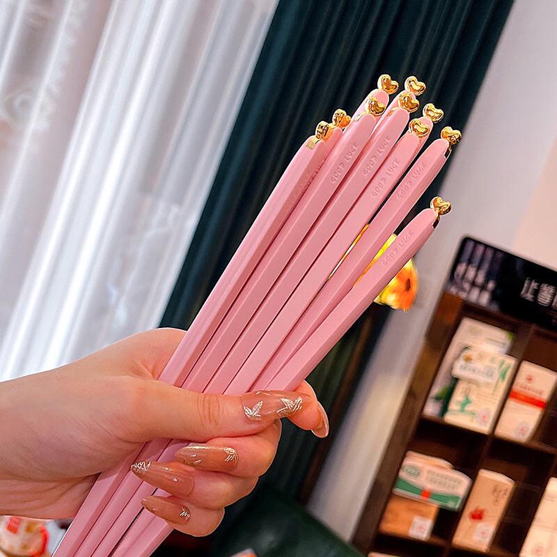 Girly Pink Lucky Heart Cartoon Chopsticks Set
Girly Pink Lucky Heart Cartoon Chopsticks Set