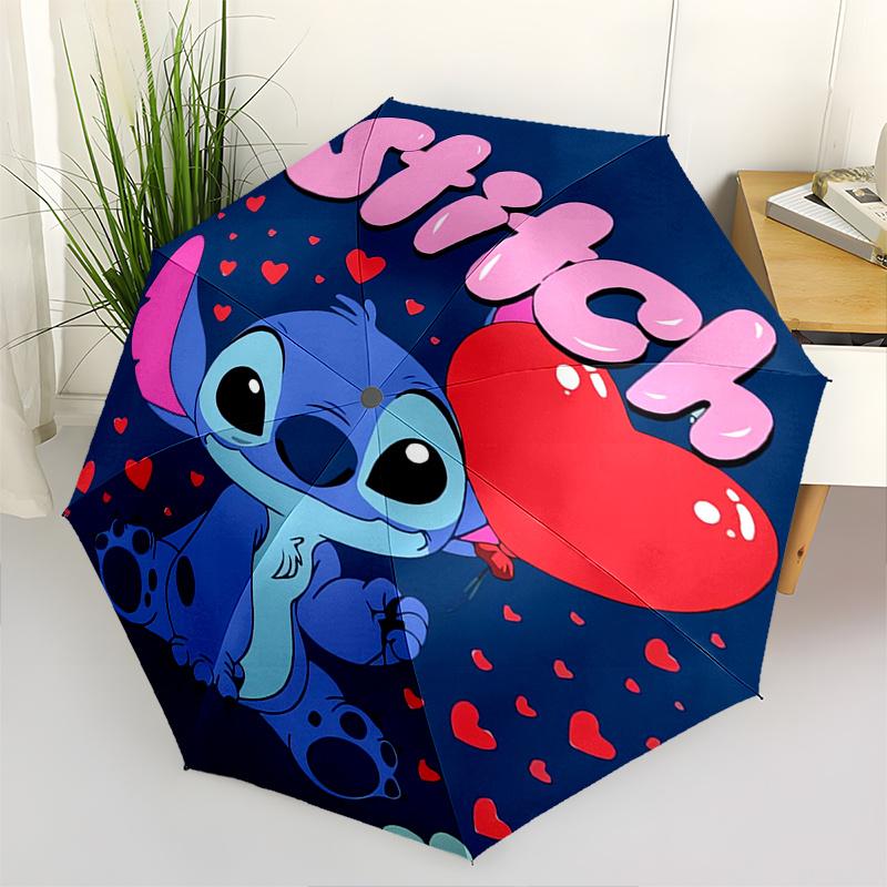 Stitch,Heart Automatic Folding Umbrella Simple 8 Rib Design, Bright Cartoon Pattern, Durable Iron Frame, Suitable For Travel, Outdoor, Bea
Stitch,Heart Automatic Folding Umbrella Simple 8 Rib Design, Bright Cartoon Pattern, Durable Iron Frame, Suitable For Travel, Outdoor, Bea